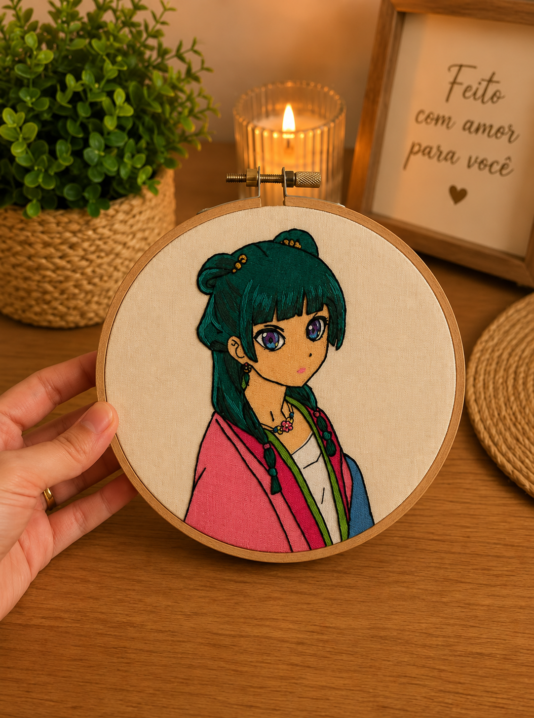 Bordado com pintura à mão maomao -Diário de uma Apotecária - The Apothecary Diaries - 薬屋のひとりごと
