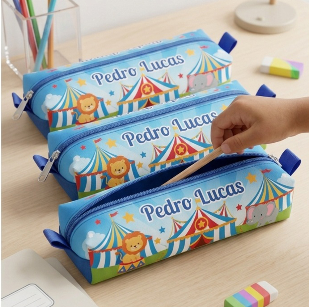 Estojo Escolar Personalizado Lembrança de Aniversário