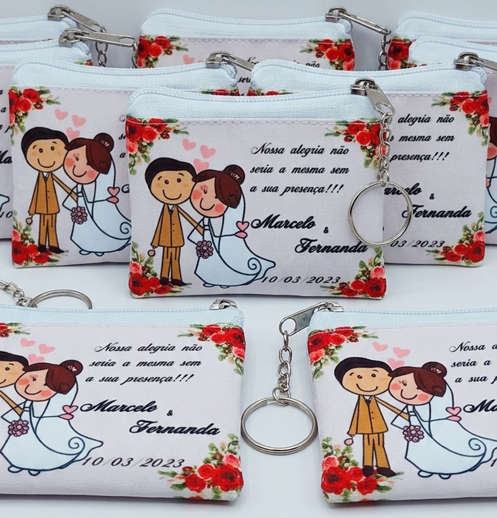 Porta Moedas Personalizado 9x12cm - Lembrancinha para Festa e Eventos