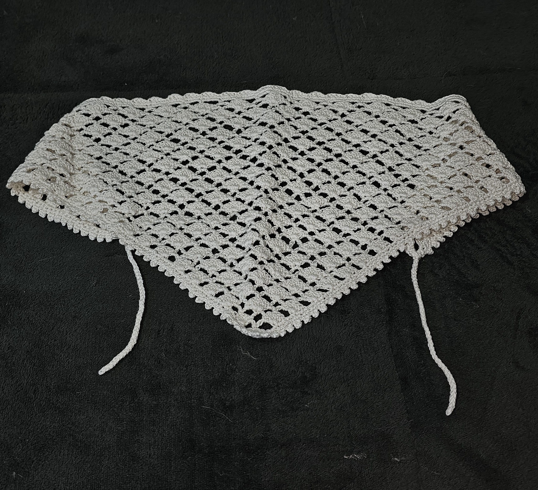 Bandana em Croche Fio de Algodão - Feito à Mão