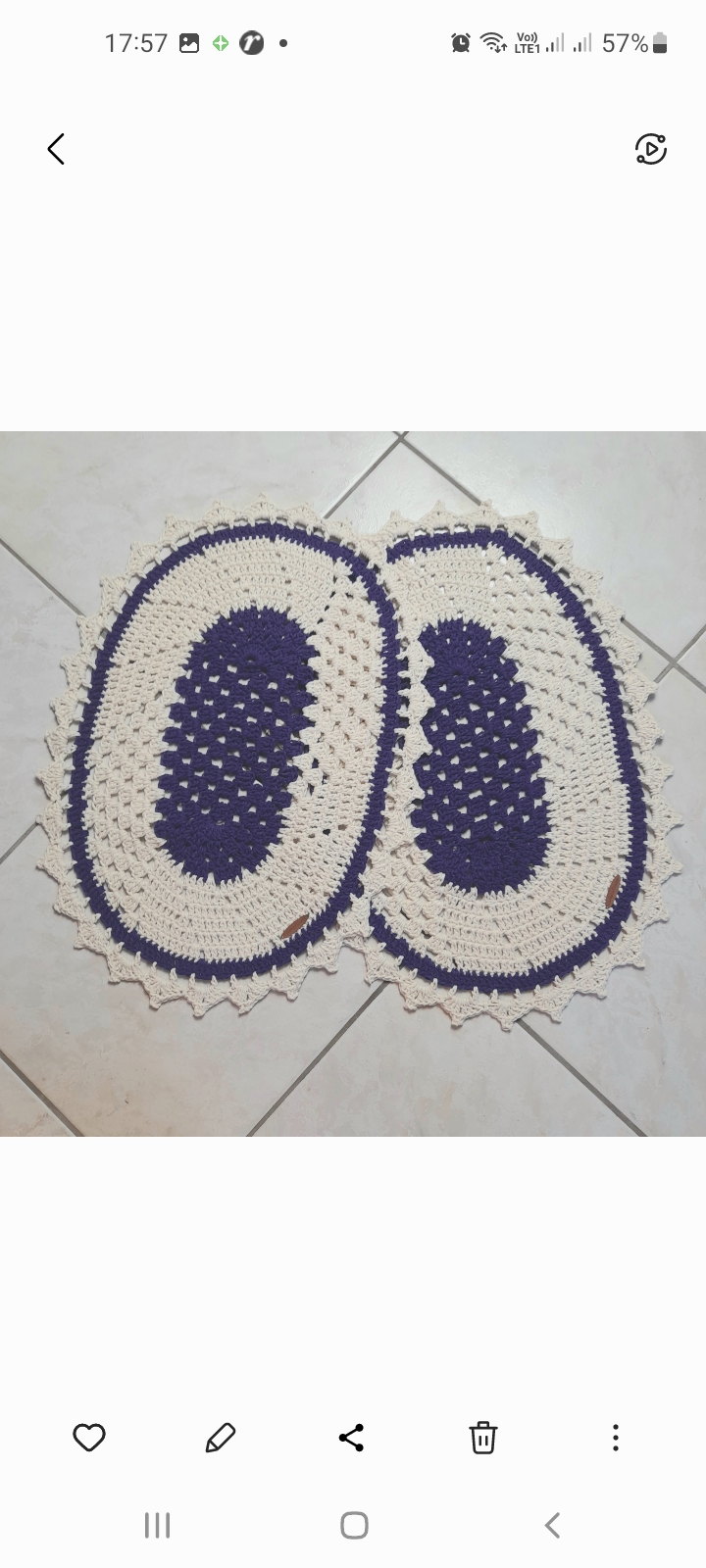 tapetes de crochê kit 02 peças multiuso retangular decorativo para sua casa