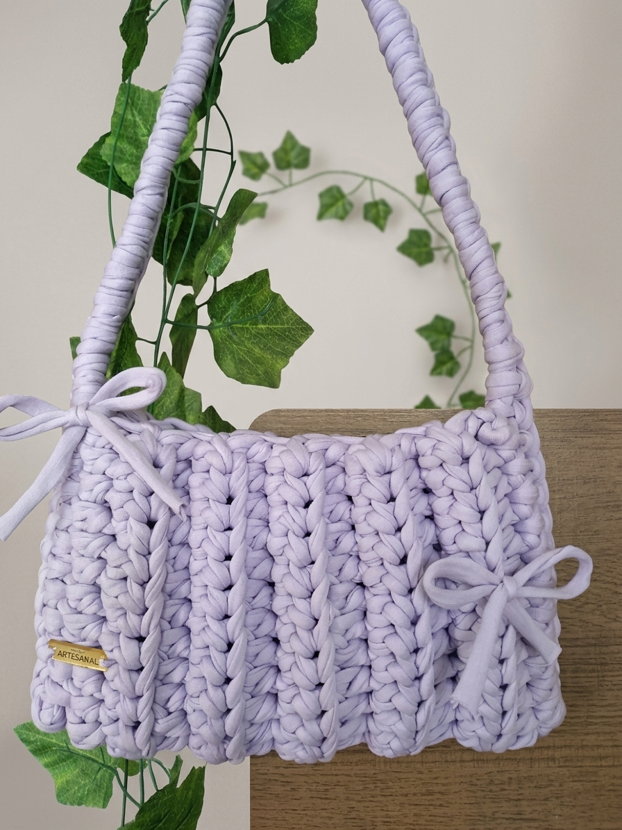 Bolsa de Crochê lilás