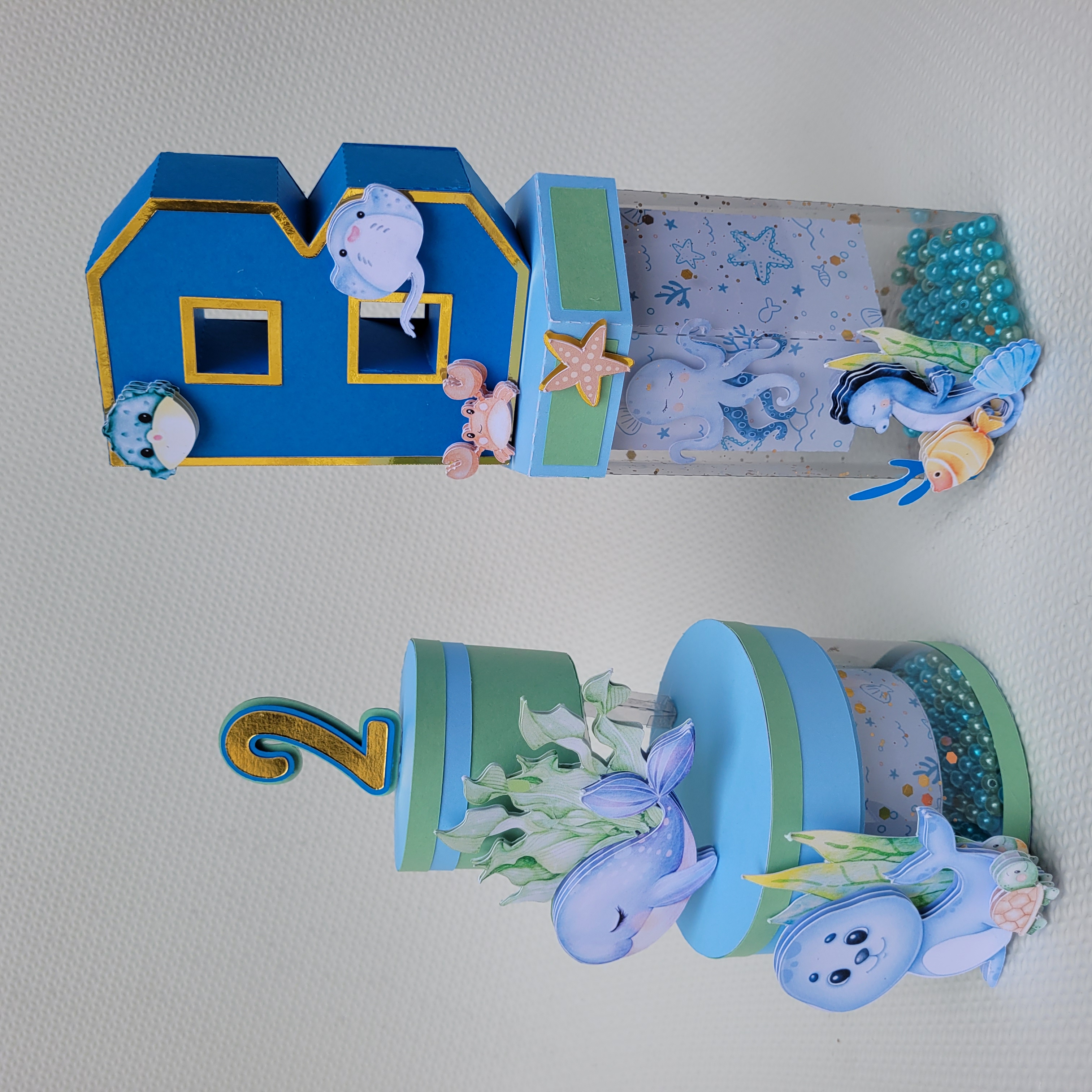 Personalizado Fundo do Mar Aquarela Premium - Cristal