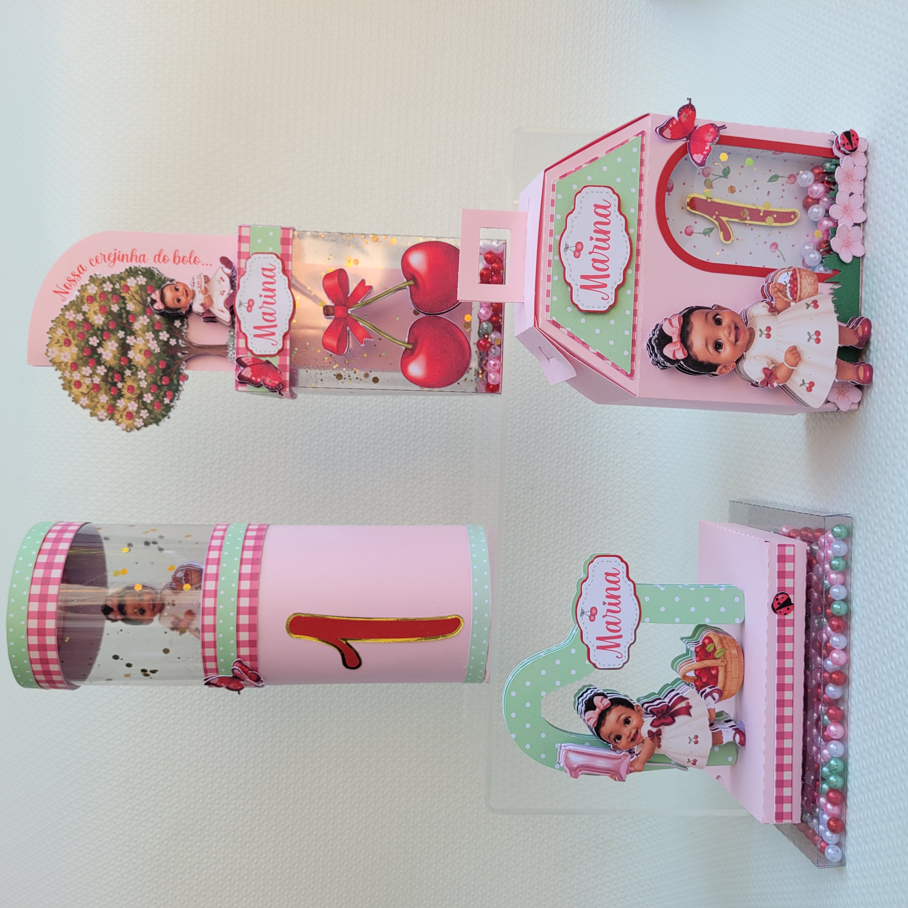 Lembrancinha Cerejinha Festa Infantil e Aniversário - Caixinha Personalizada - Linha Prestige