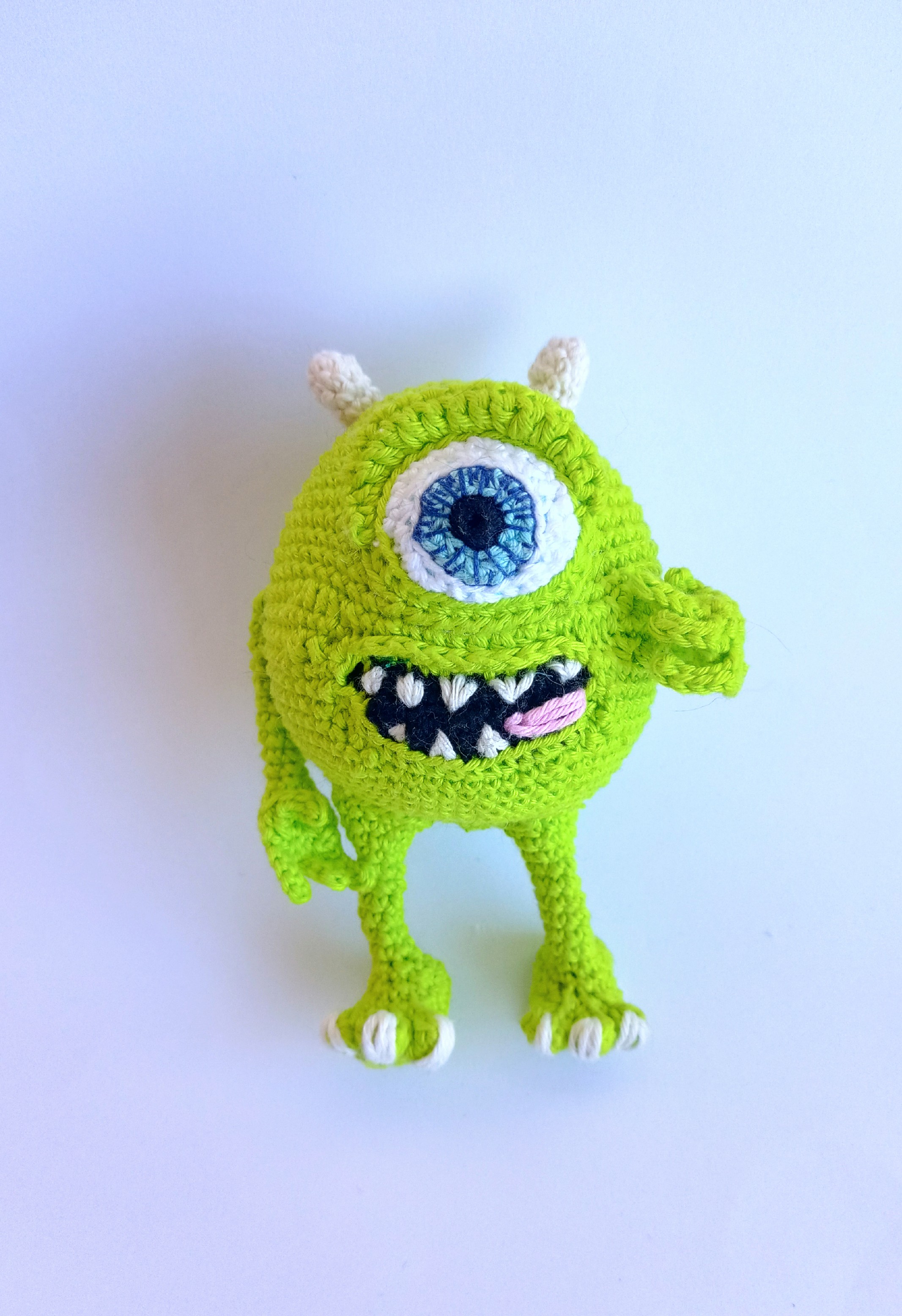 Mike Wazowski Amigurumi colecionável. Monstros SA