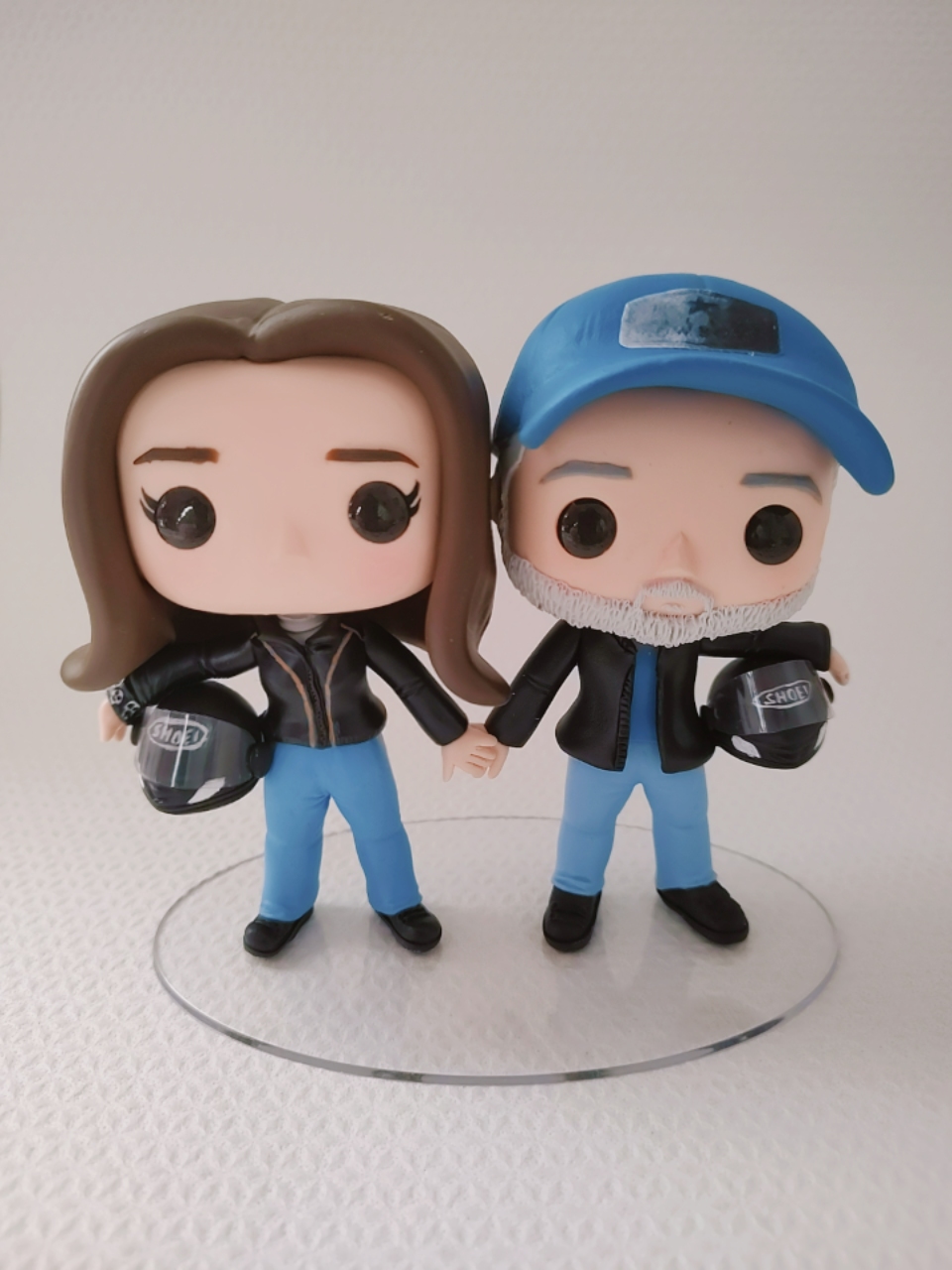 Biscuit funko pop casal personalizado com caixinha