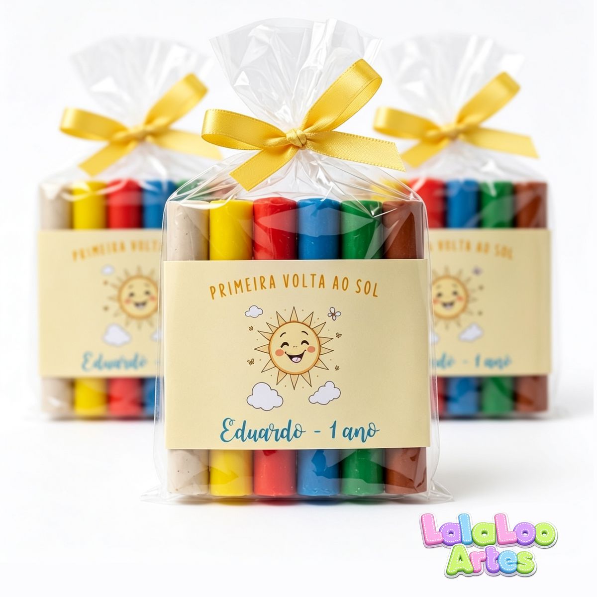 kit 12 Massinha de Modelar Personalizada Minha Primeira Volta ao Sol 2