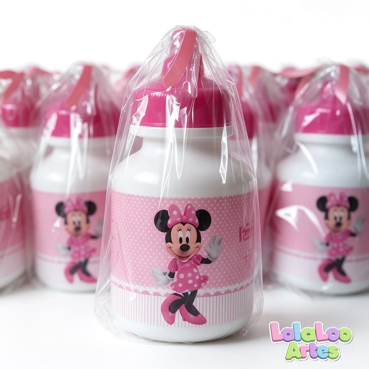 Garrafinha Personalizada Minnie Rosa
