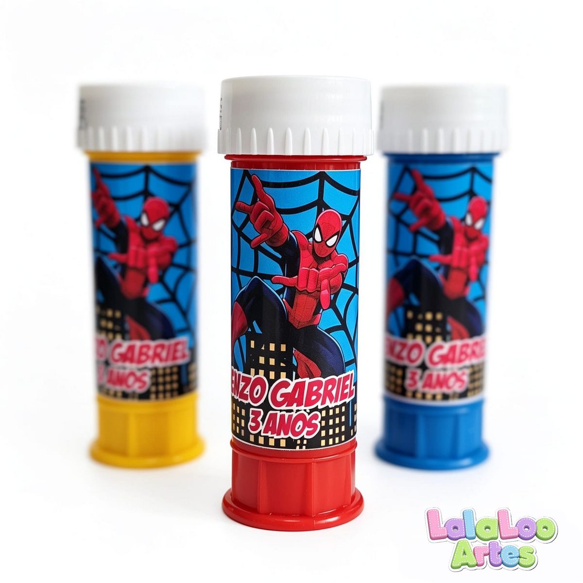 Bolha de Sabão Personalizada Homem Aranha