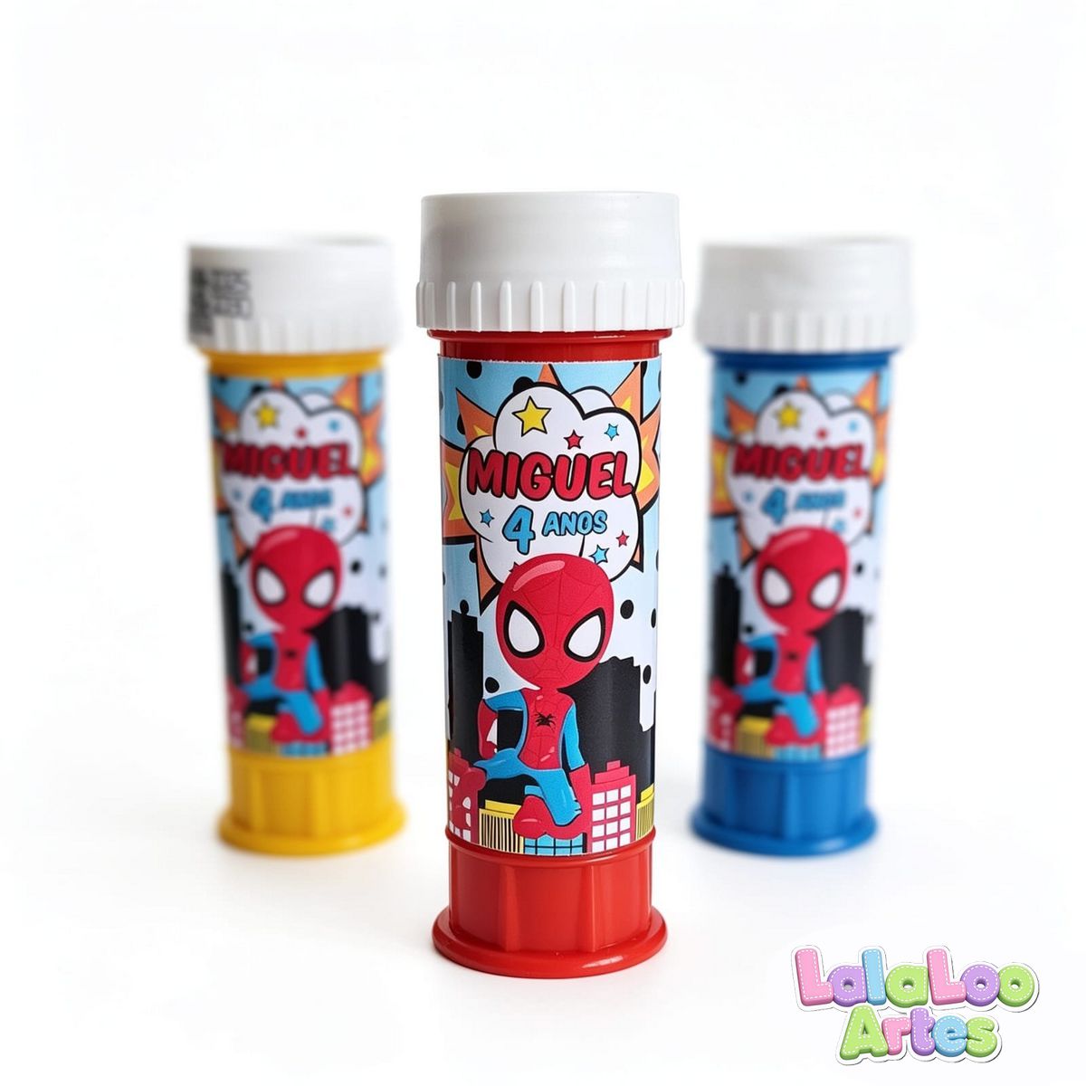 Bolha de Sabão Personalizada Homem Aranha 2