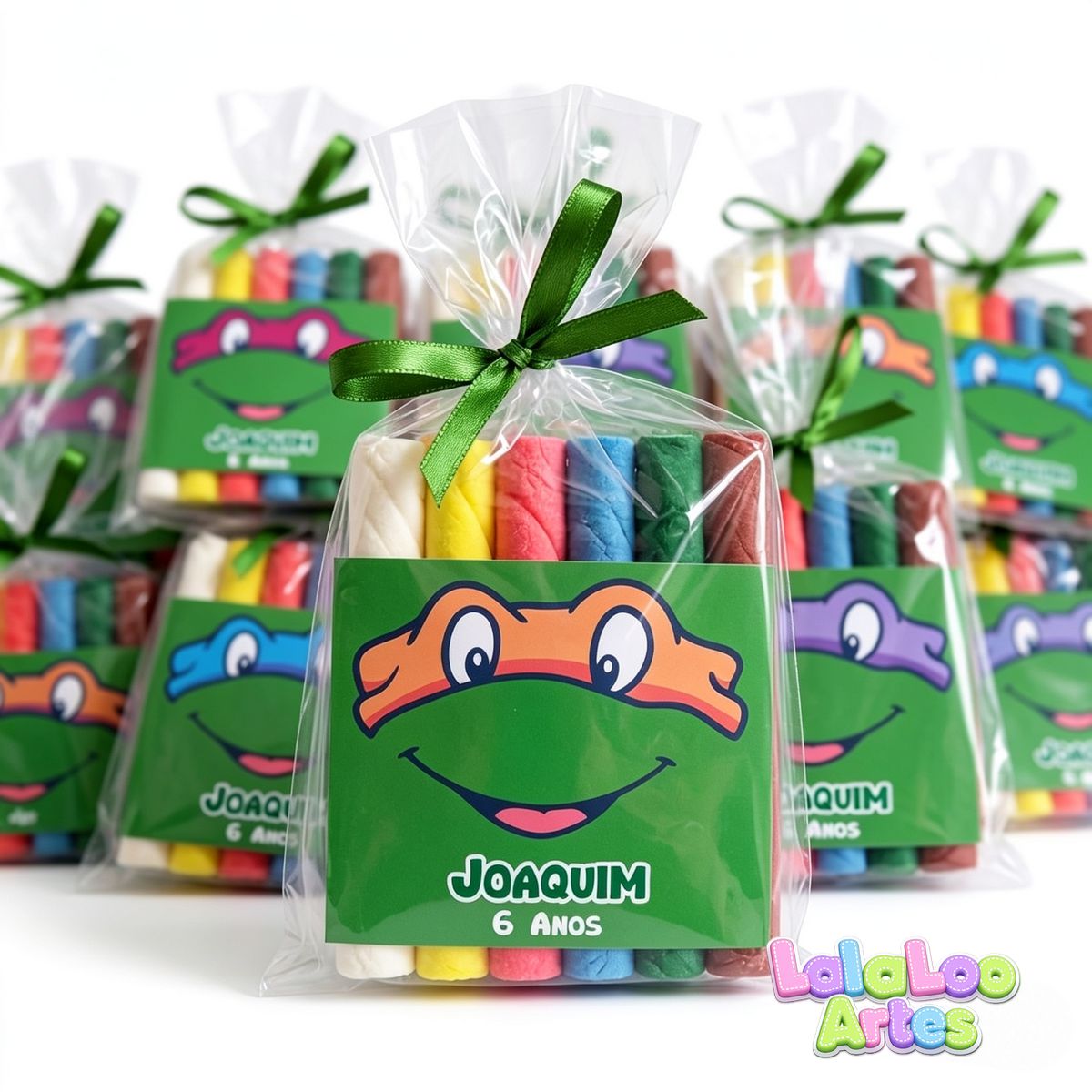 12 Massinha de Modelar Tartarugas Ninjas Personalizada