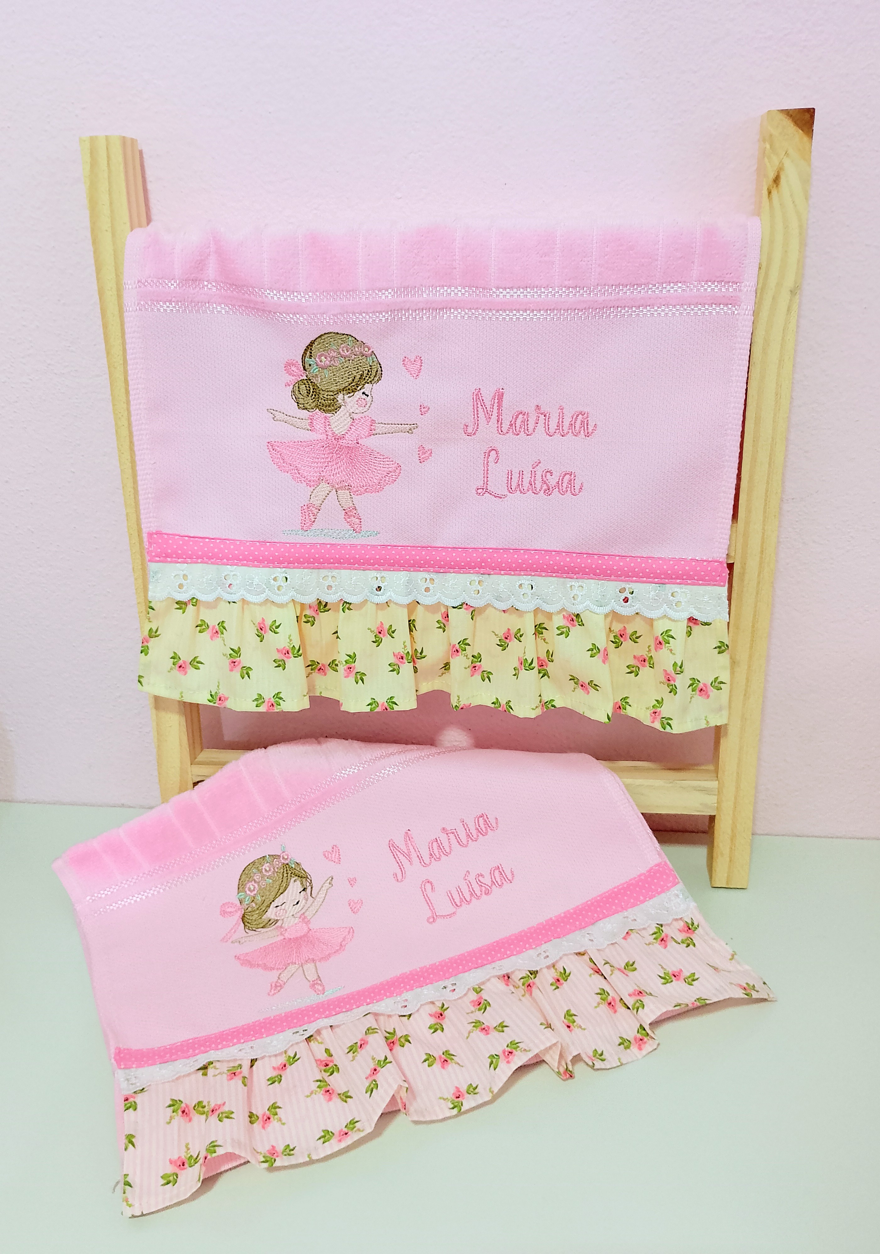 Kit 2 Toalhinhas de mão bailarina