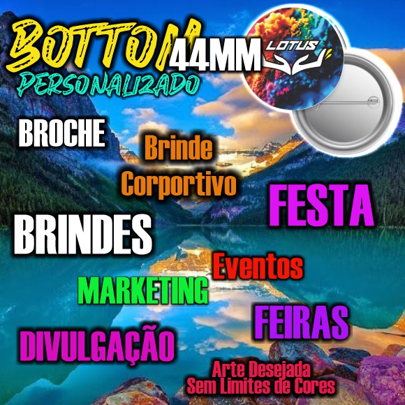 Bottons tamanho 44mm Personalizados