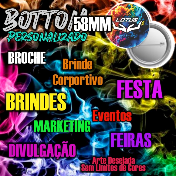 Bottons tamanho 58mm Personalizados