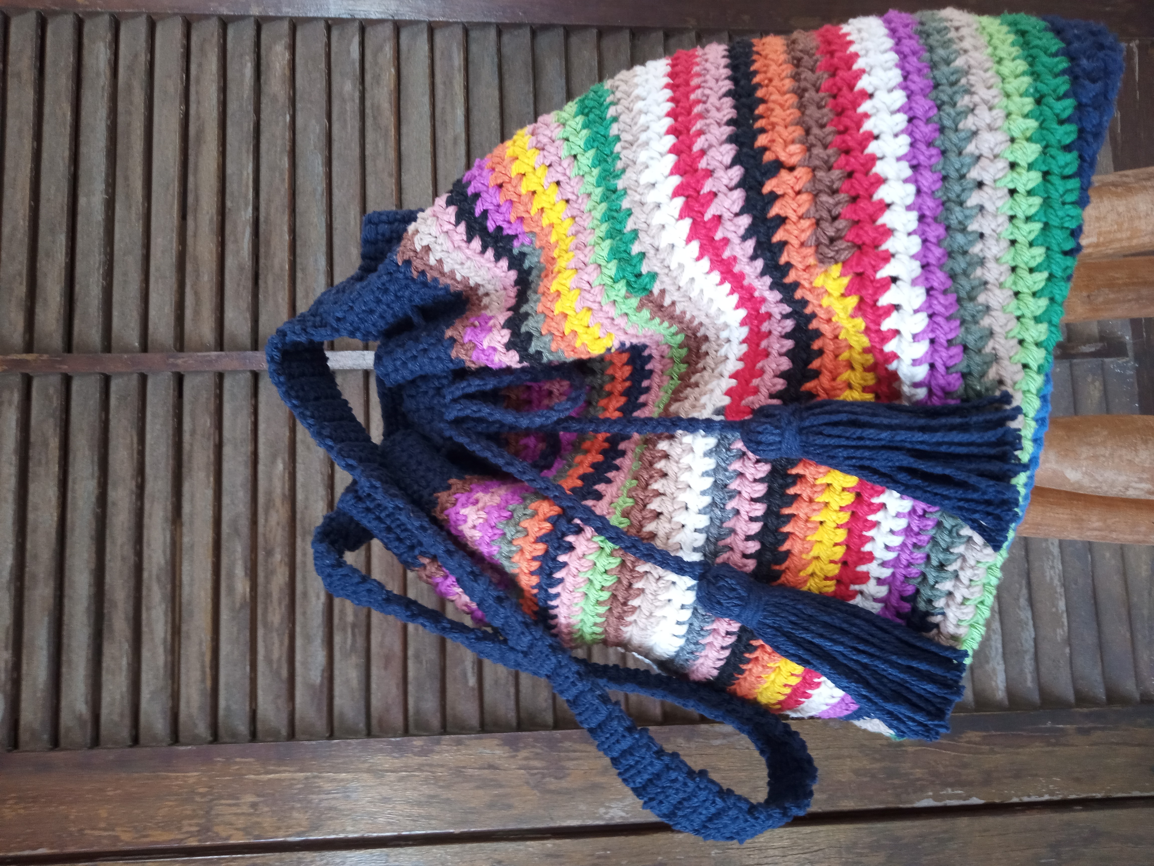 Bolsa Saco de crochê Filó