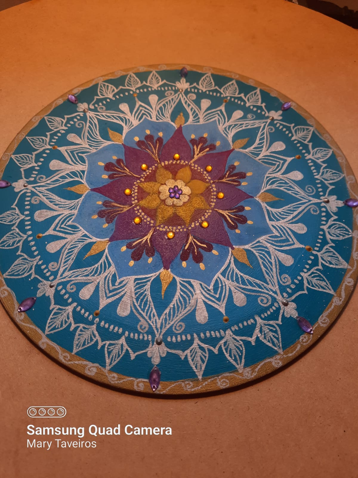 Mandala de parede azul