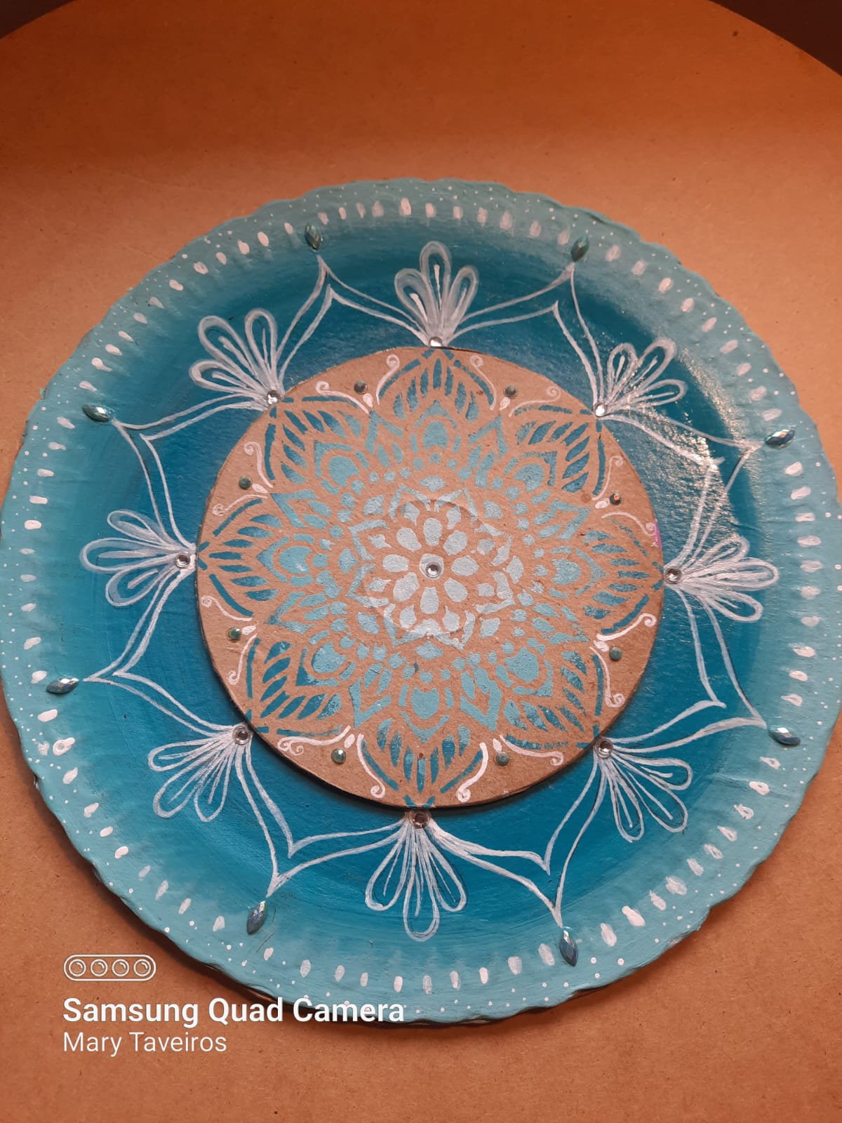 Mandala de Parede Azul brilho