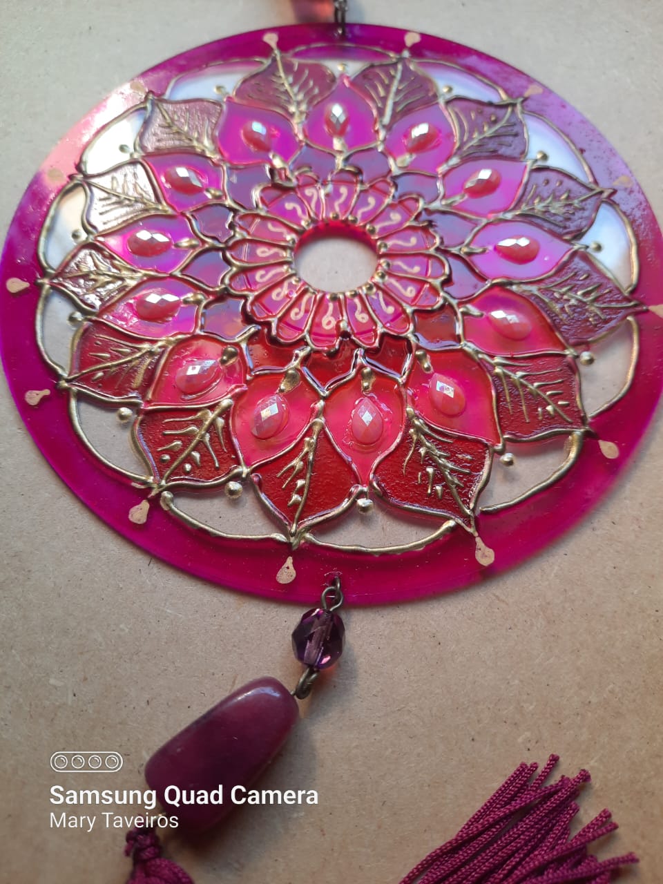 Mandala Vitral móbile Ágata