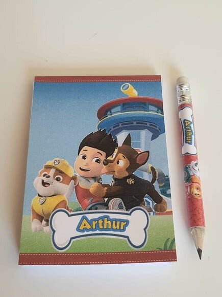 Kit Bloquinho com Mini Lápis Patrulha Canina