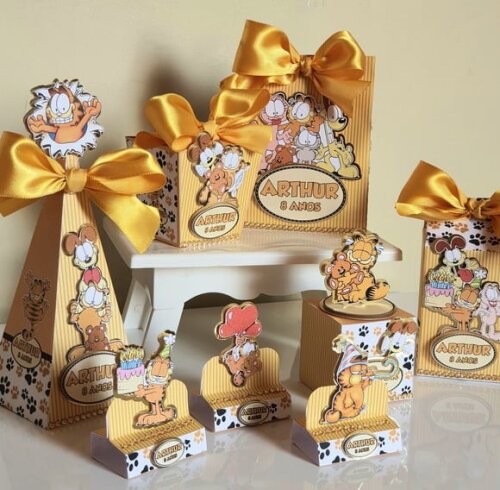 Kit 50 Lembrancinha Personalizadas de Festa Garfield