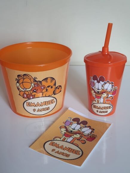 Kit Cinema Lembrancinha de Festa Garfield