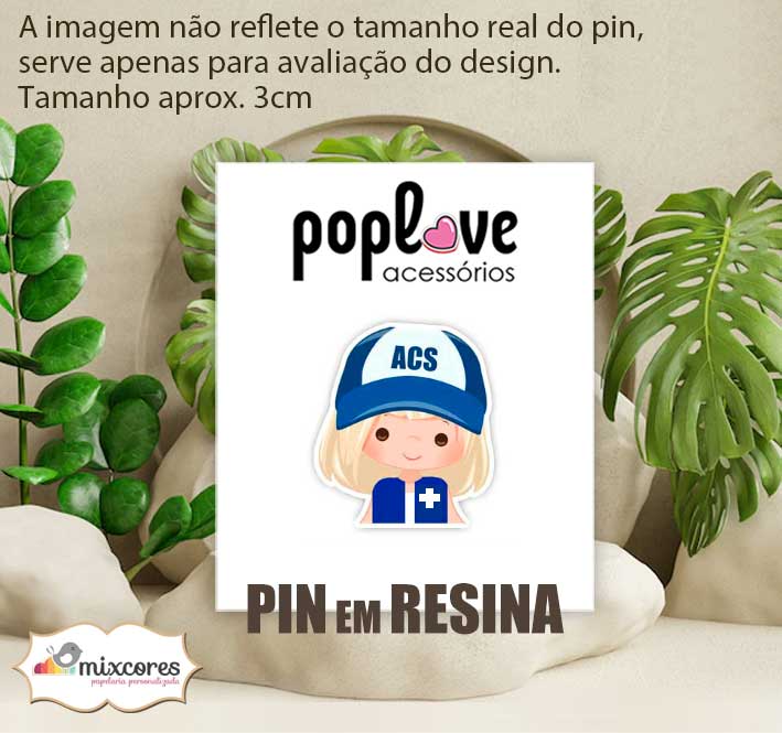 Pin - Agente de Saúde Loira - ACS