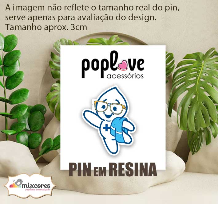 Pin Broche em Resina - Zé Gotinha Nerd