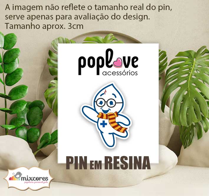 Pin Broche em Resina - Zé Gotinha Bruxinho Potter