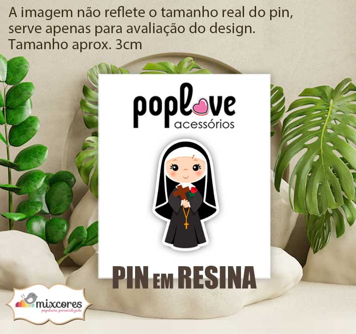 Pin Broche em RESINA - Santa Rita de Cássia