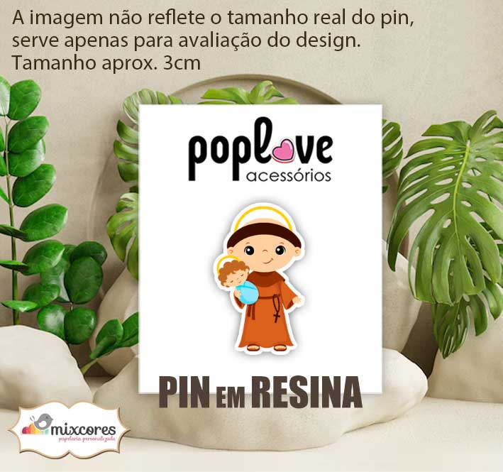 Pin Broche em RESINA - Santo Antônio