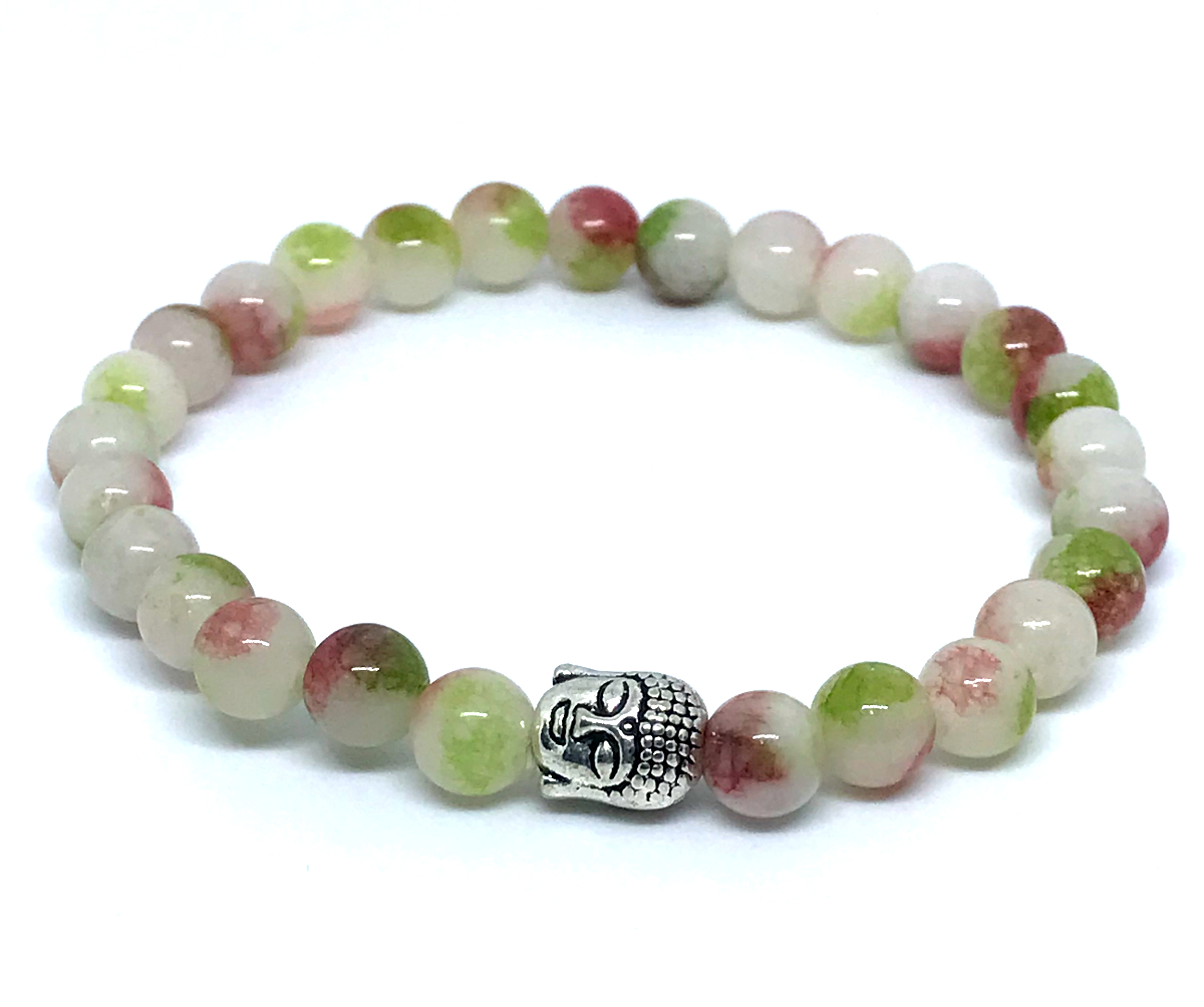 Pulseira japamala Jade Color 27 Contas – Equilíbrio e Proteção Buda