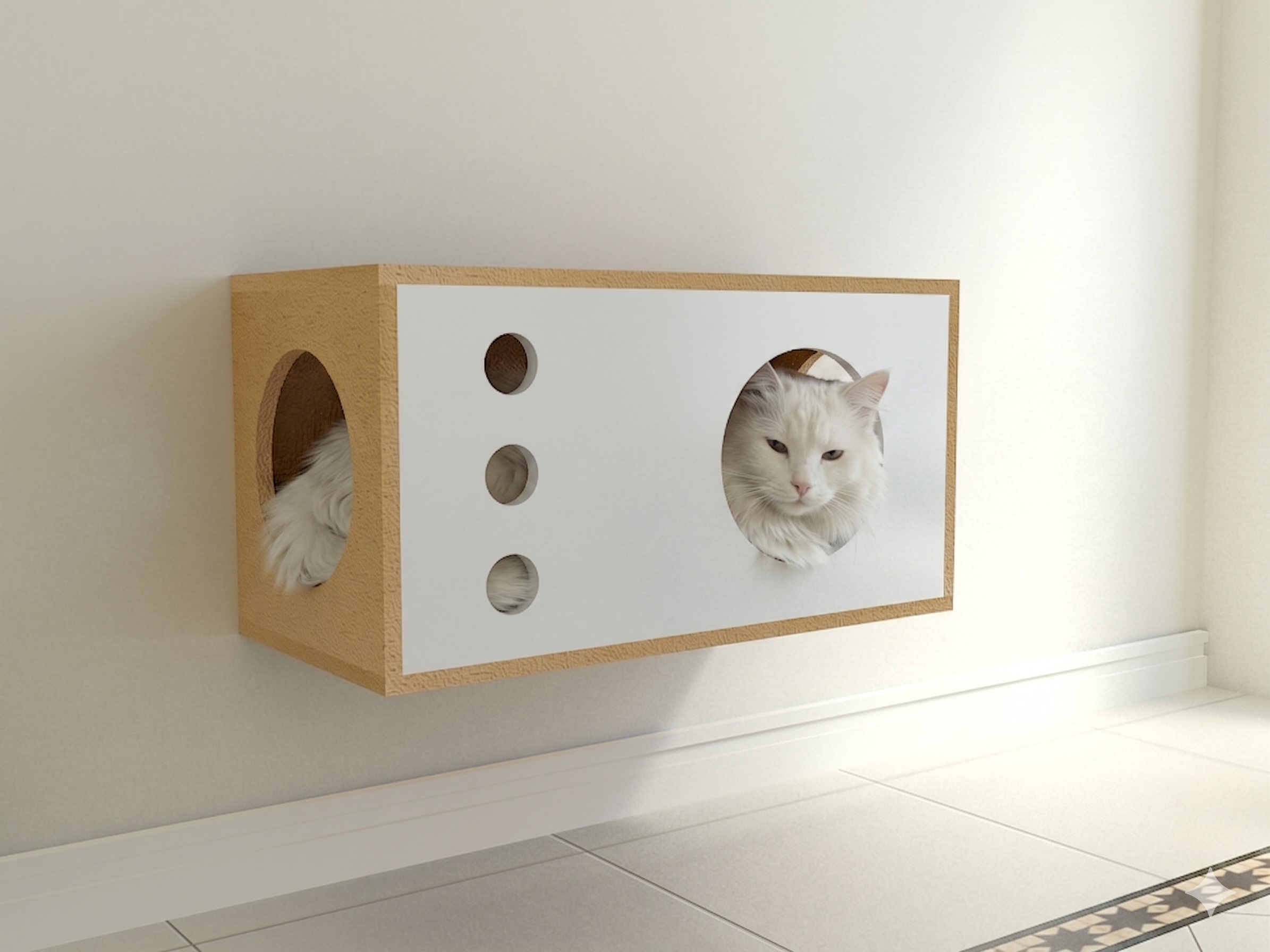 Toca Great de Parede para Gatos em Madeira MDF