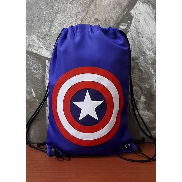 Sacochila mochila mochilinha sacolinha personalizada Capitão América 27x38cm
