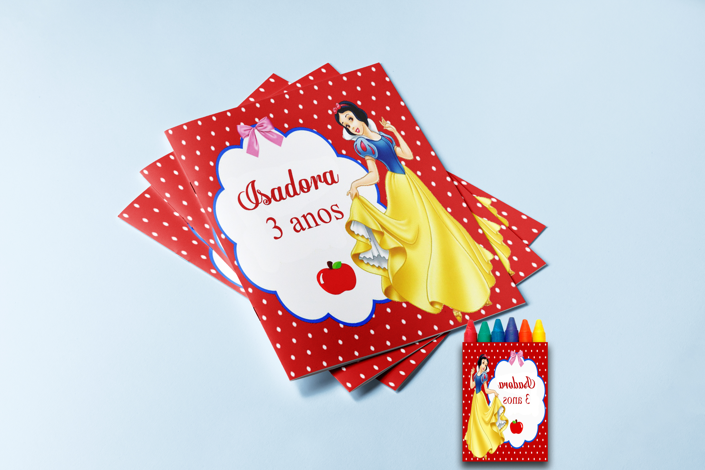 20 Kit Revista de colorir lembrancinhas da Branca de Neve