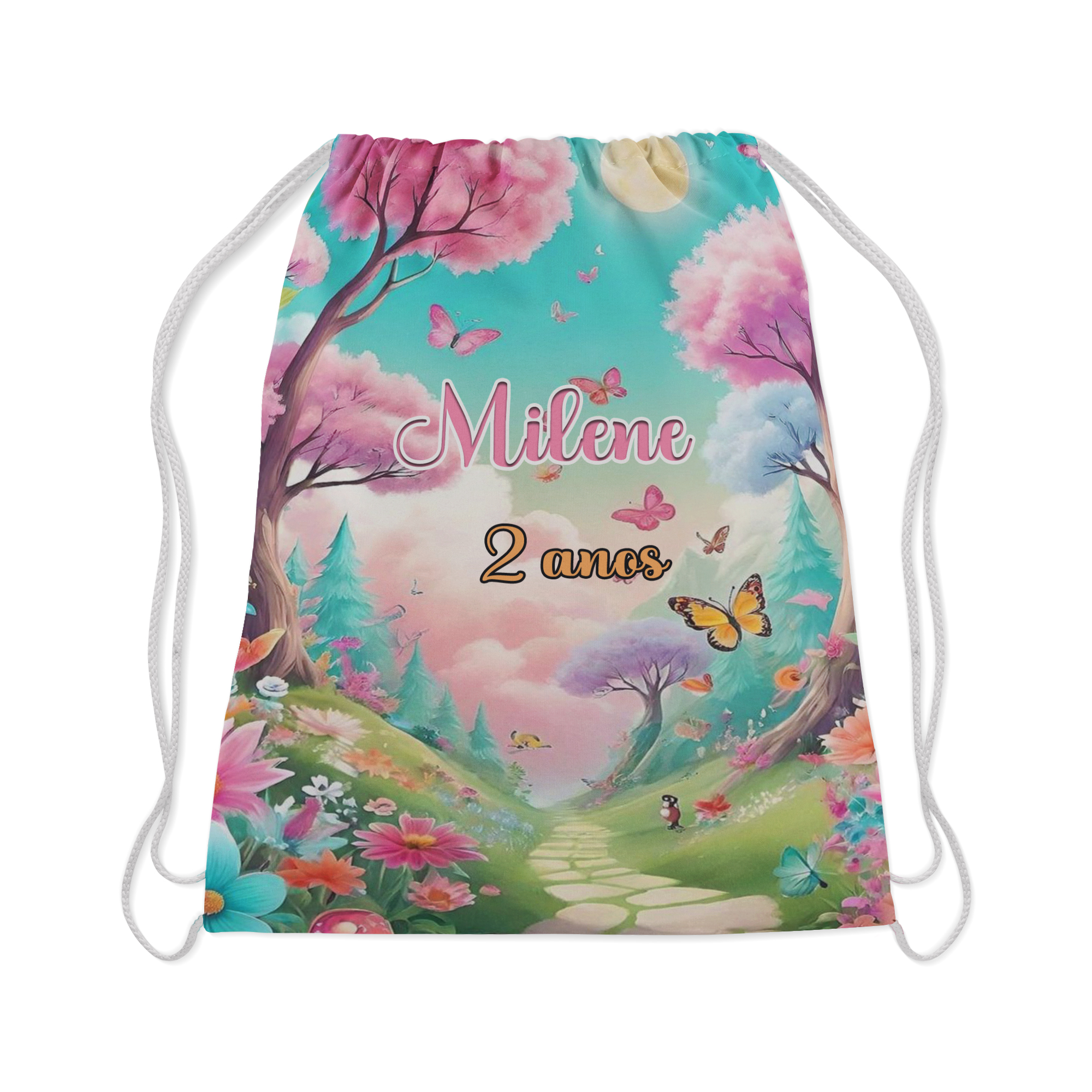 10 Mochilinha Personalizada para lembrancinhas do Jardim Encantado