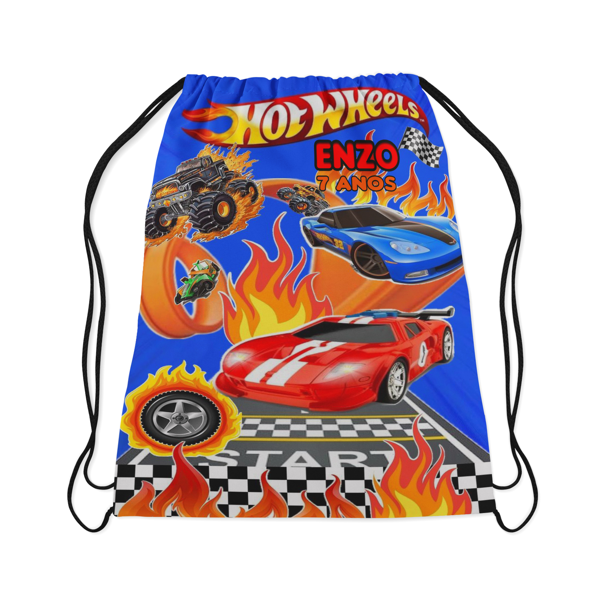 10 Mochilinha Personalizada lembrancinhas da Hot Wheels