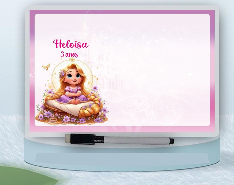 Lousa Magica infantil Personalizada da Rapunzel Enrolados