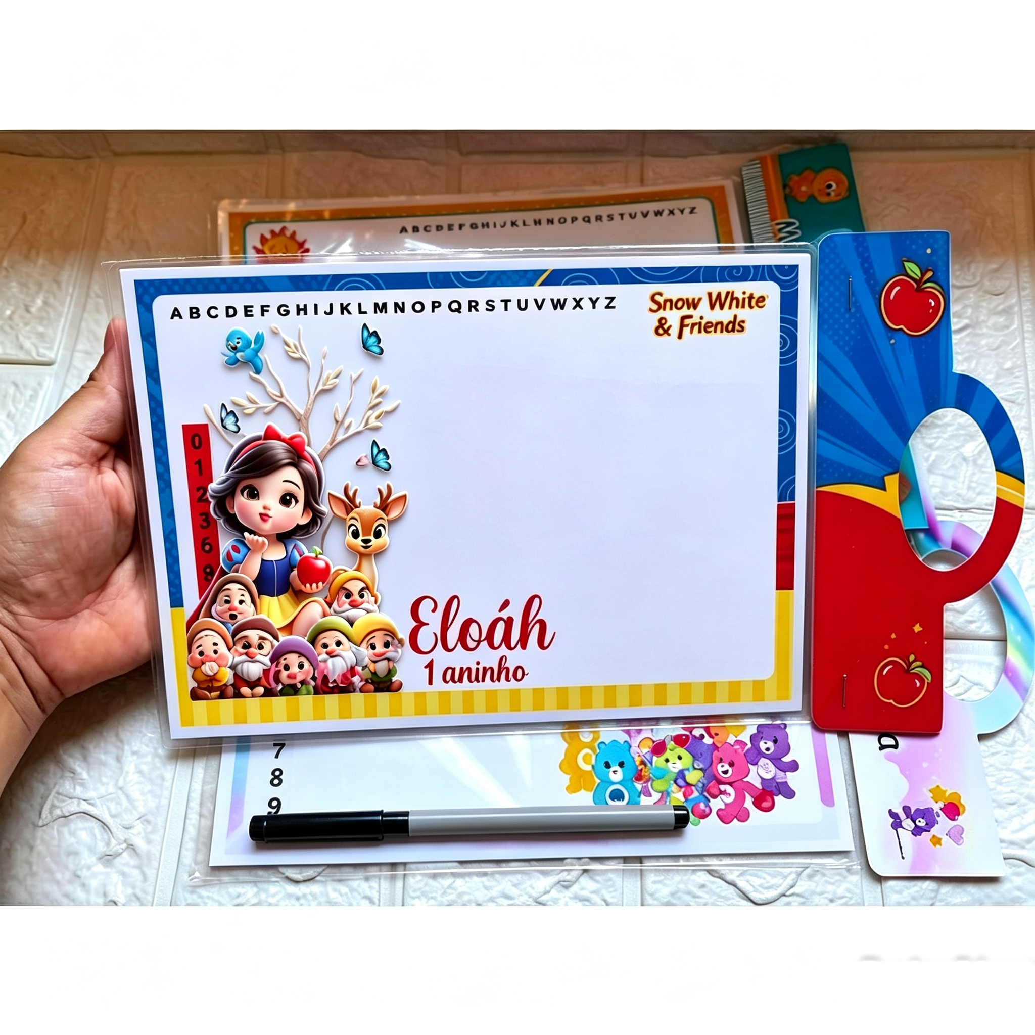 Lousa Magica Personalizada Infantil da Branca de Neve