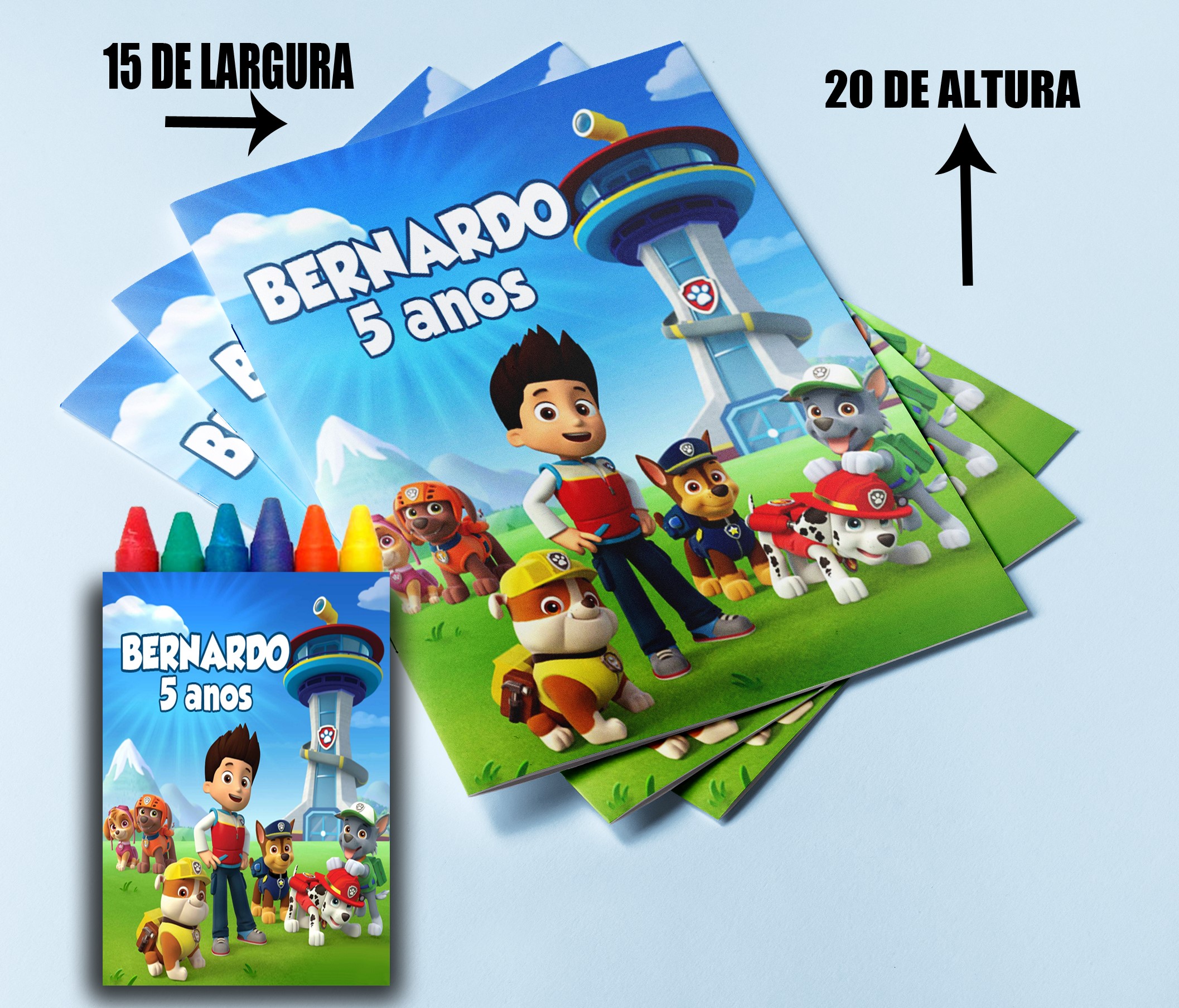 Revista de Colorir com Giz de cera da Patrulha Canina