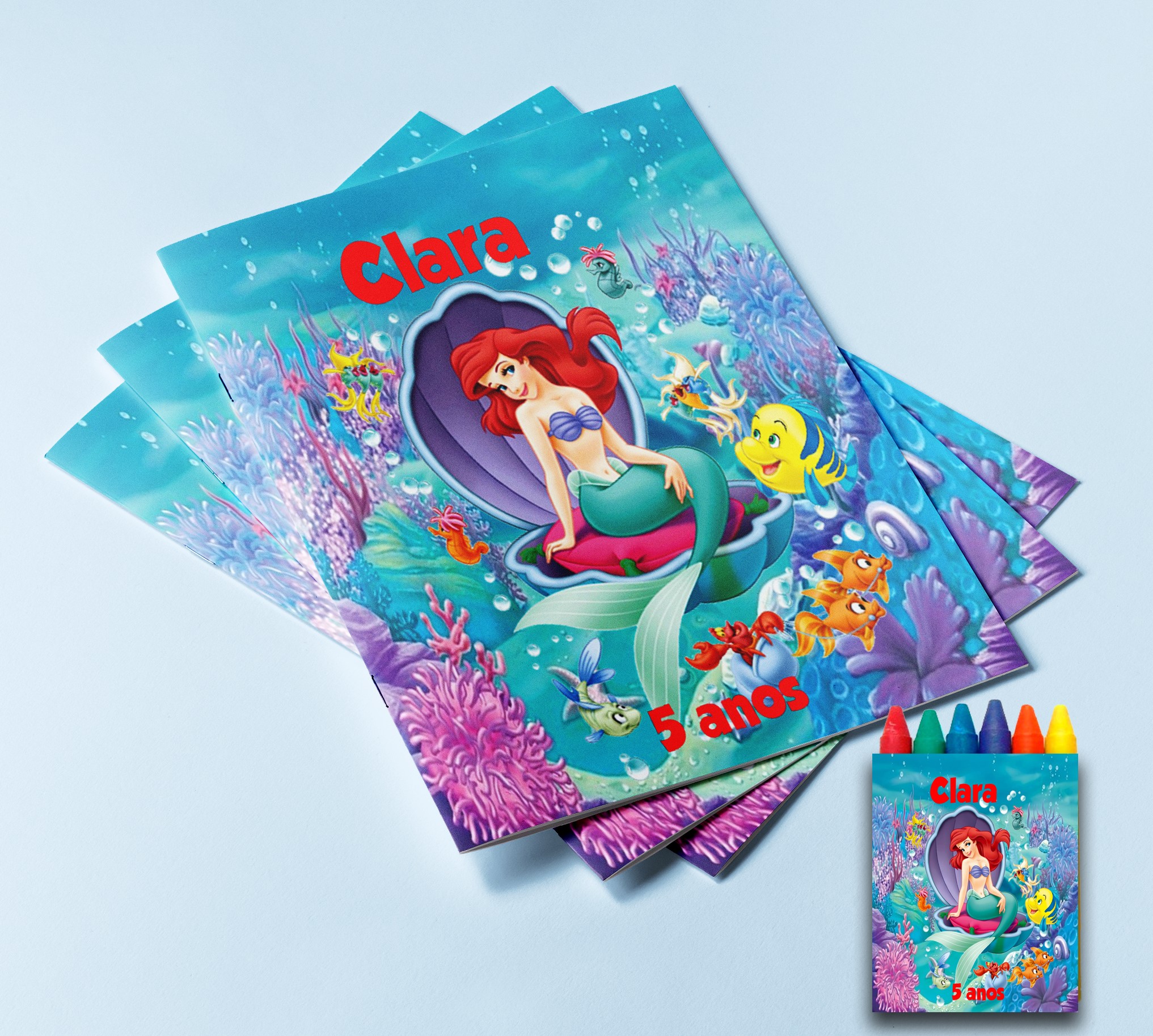 Revistinha de colorir da Sereia Ariel