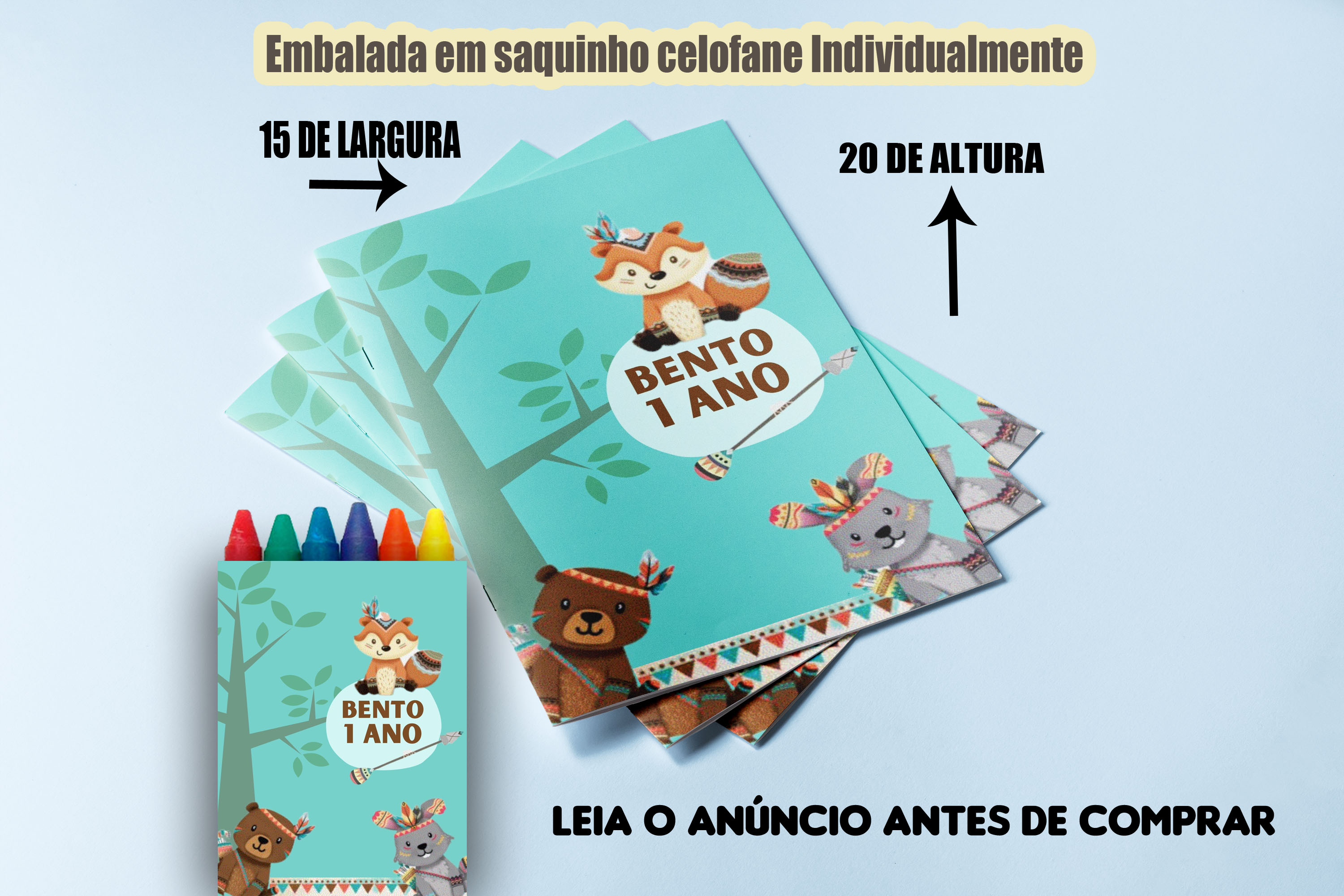 Revistinha de Colorir com giz de cera Bosque Encantado