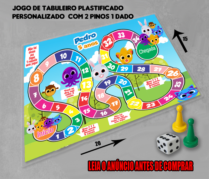 Jogo de Tabuleiro Personalizado dos Bolofofos