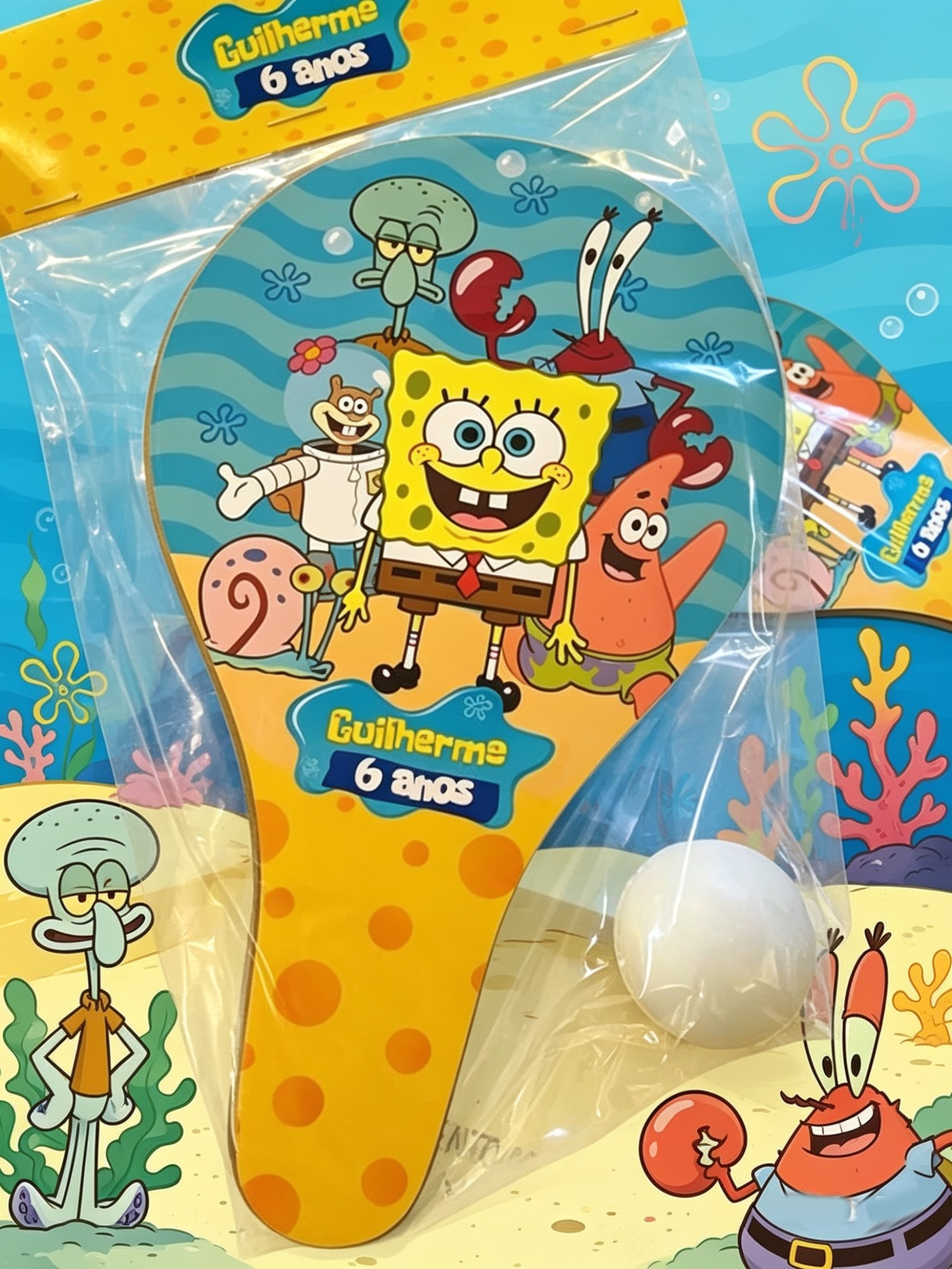Raquete de Ping Pong Personalizada do Bob Esponja