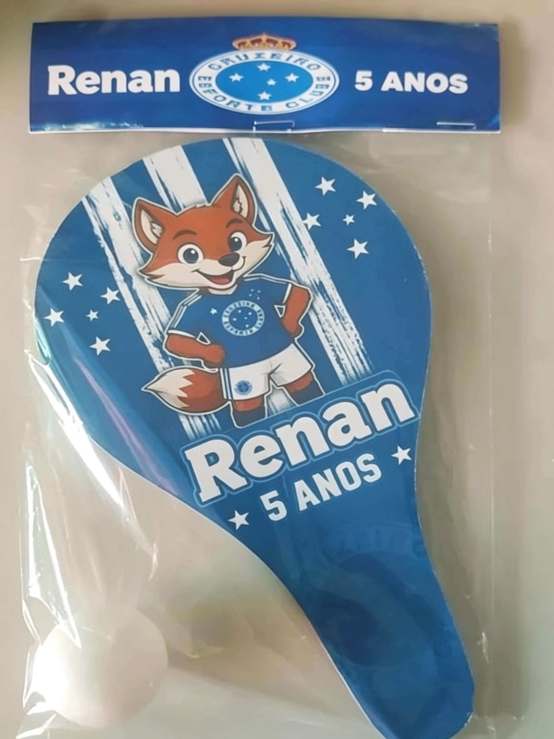 Raquete Ping Pong personalizada do Cruzeiro Esporte Clube