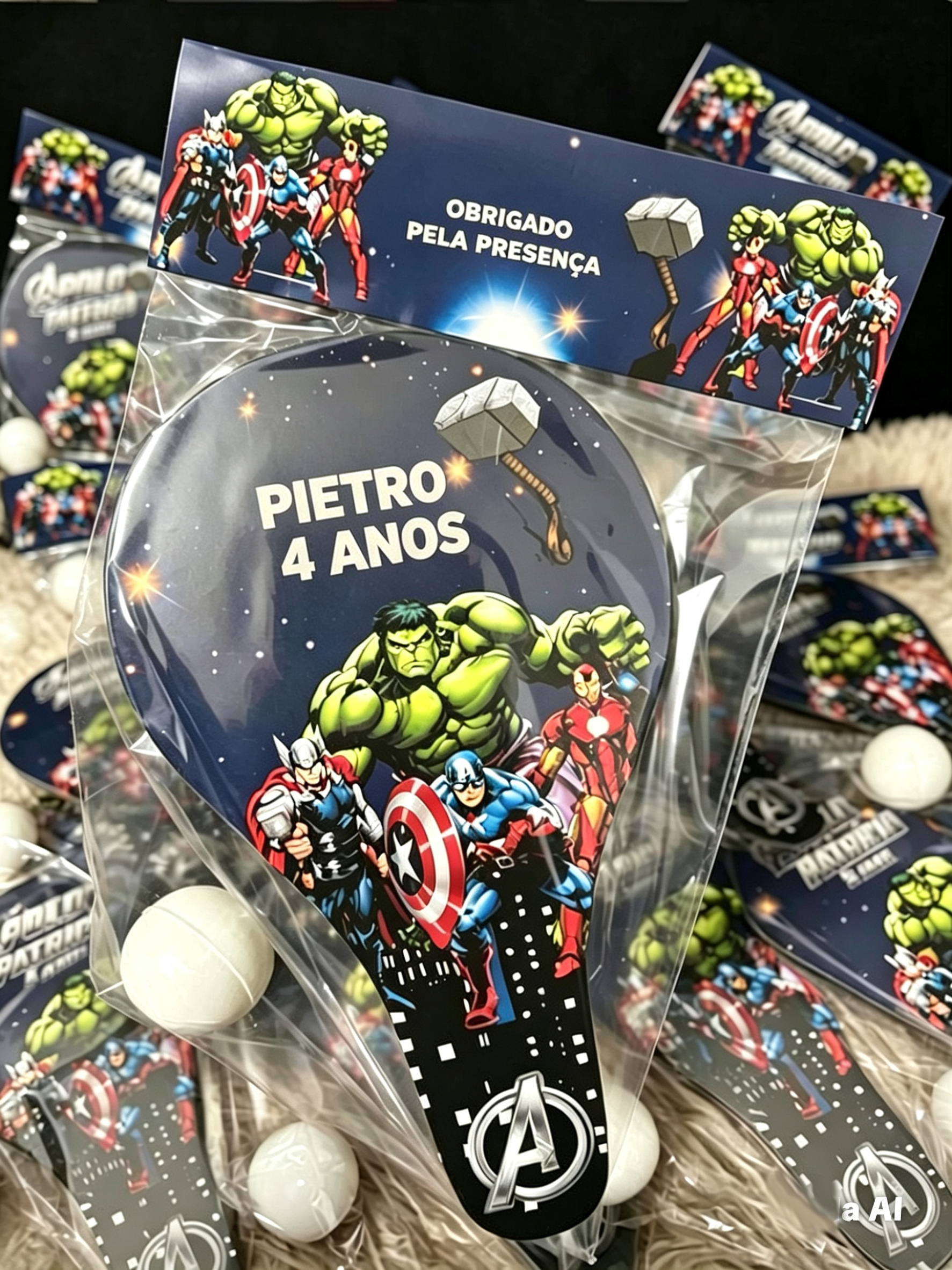 Raquete ping Pong Personalizada dos Vigadores Marvel