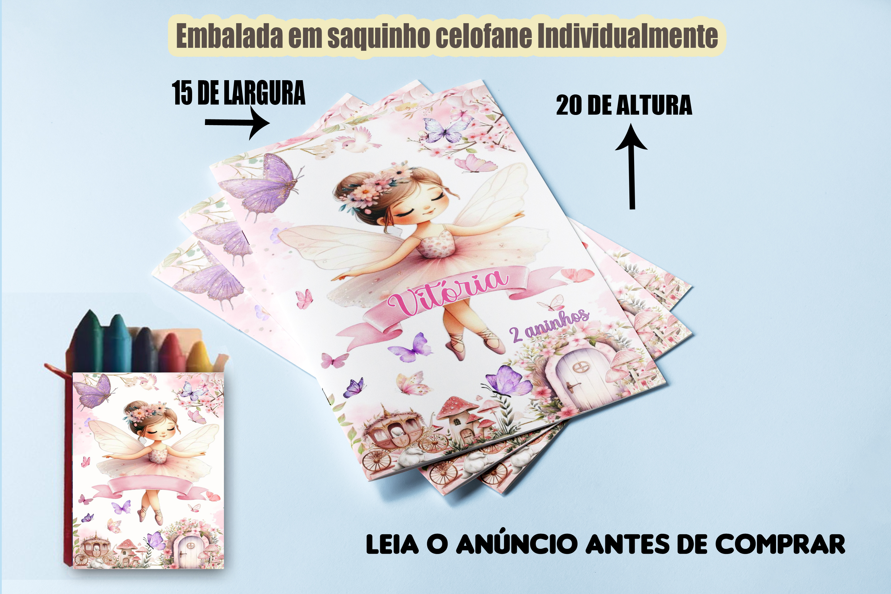 Revista de colorir com Giz de cera da Bailarina
