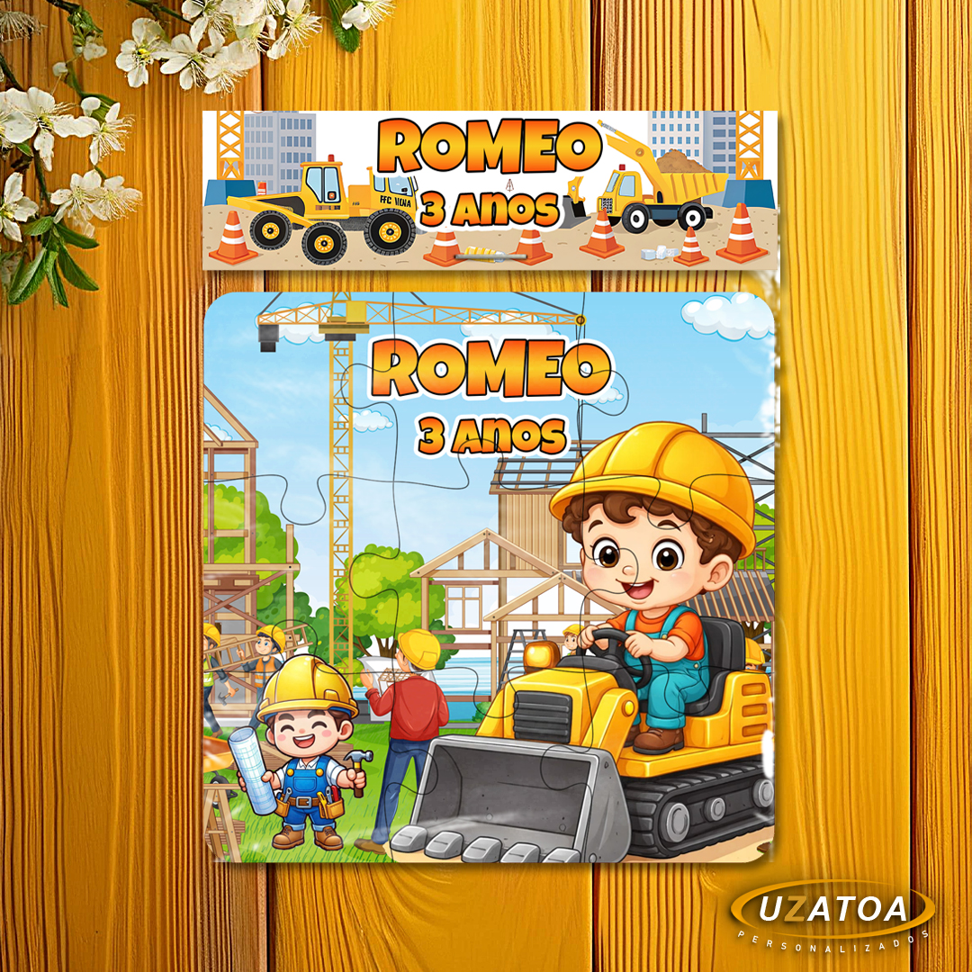 Quebra-cabeça personalizado em MDF - Construtor