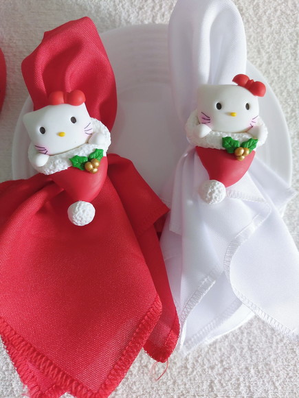 Kit 12 Peças Porta Guardanapo Gorrinho Natal da Helo Biscuit - foto 3