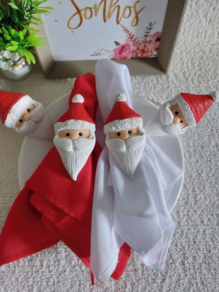 Kit 08 Porta Guardanapo Papai Noel
