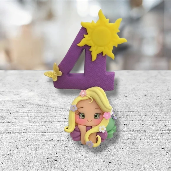 Vela Aniversário Tema Princesa Rapunzel - foto 1